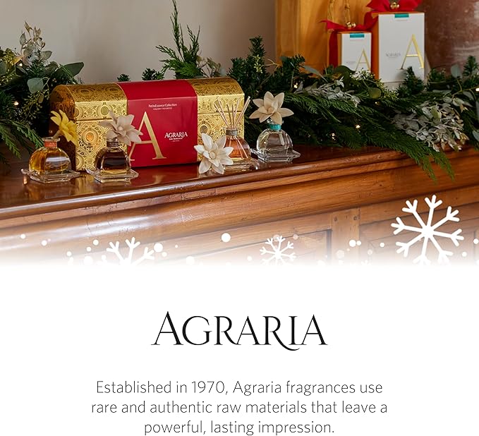 AGRARIA AirEssence & PetiteEssence Flower and Reed Diffuser Set, Luxury Home Fragrance Set, Scented Oil Reed Diffuser Gift for All Occasions
