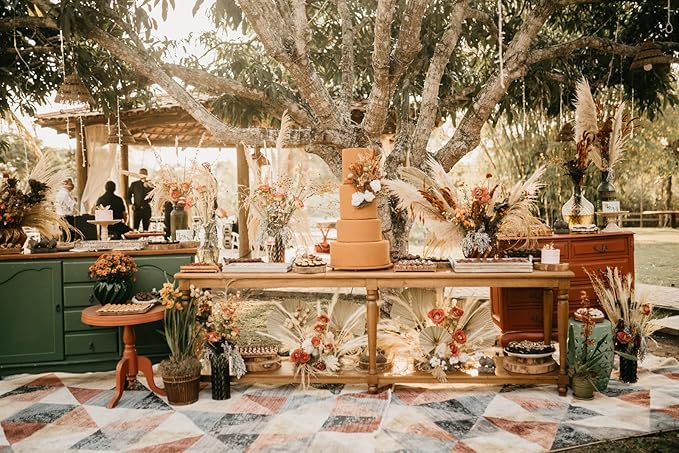 Natural Dried Pampas Grass Decor, Brown Pampas Grass, Bunny Tails Dried Flowers, Reed Grass Bouquet for Wedding Boho Flowers Home Table Decor, Fall Decor,Rustic Farmhouse Party (100 in Total )