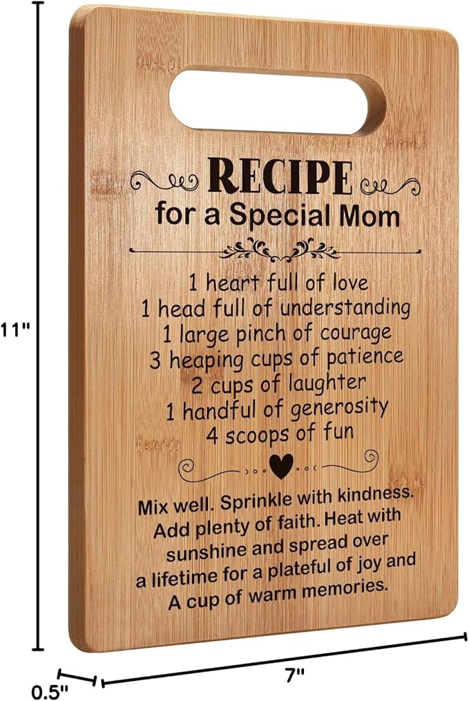 Mom Birthday Gifts from Daughter Son, Mother Cutting Board Gift, Cute Mom Gifts from Daughter Son, Christmas Gifts for Mother, Mom Gift for Mothers Day