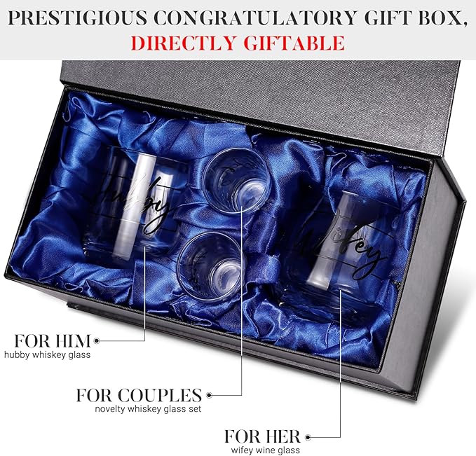 Wedding Gifts for Couples 2025 - Unique Engagement Wedding Gifts for Newlywed Couples Mr and Mrs Him and Her【Memory Box Set】 Cool Couple Wishes for Couples Wife Husband