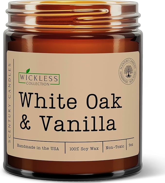 Wickless Candles for Candle Warmer Lamp, Many Scents to Choose, 100% Non-Toxic Soy Wax, Scented Candle Melts for Warming Plate, Handmade in The USA (White Oak & Vanilla)