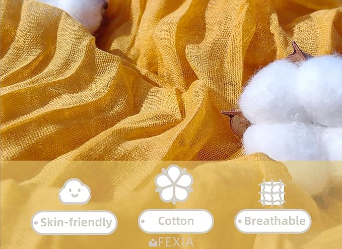 FEXIA 12 Pack Gold Table Runner 35x120 Inches for Summer Decor Baby Shower Decoration Gauze Rustic Table Runner for Wedding Party First Communion Centerpiece Engagement Bridal Shower Boho Decoration