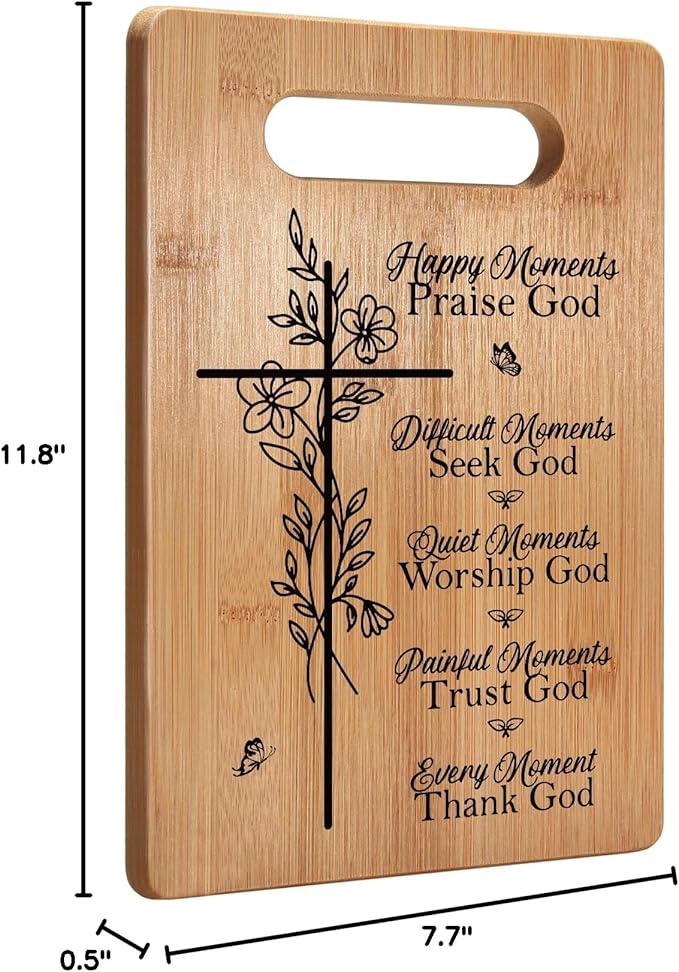 Christian Gifts For Women Faith Religious Gifts Inspirational Gifts, Bible Verse Gifts For Elderly Jesus Cross Scripture Gifts, Christmas Cutting Board Gifts for Women Friend
