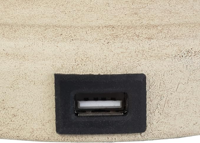 Lavish Home Set of 2 Table Lamps - Modern Lamps with USB Charging Ports and LED Bulbs - for Living Room, Office, or Bedroom Decor (Sand)