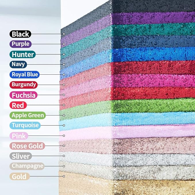 6 Packs 12 x 108 inches Silver Sequin Table Runner, Glitter Silver Table Runner for Wedding Birthday Bachelorette Holiday Party Supplies Decorations Bridal Shower Baby Shower