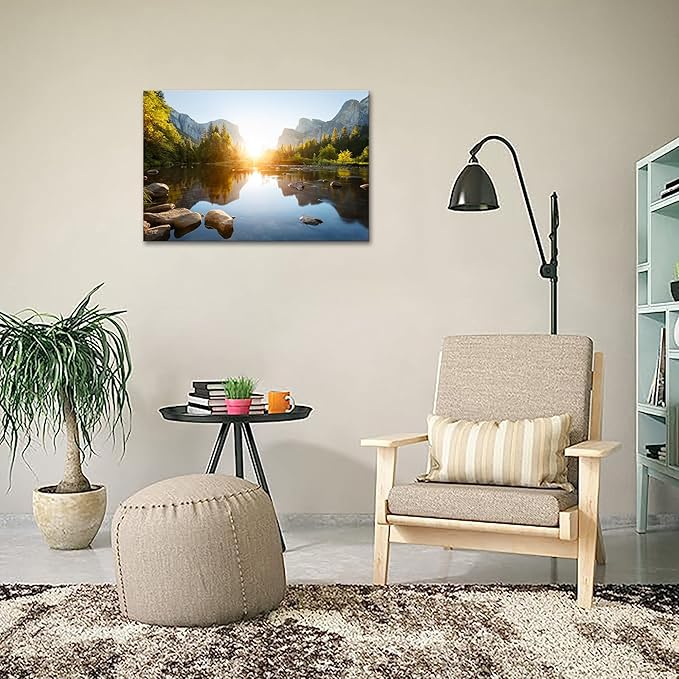 SKASNFAI National Park Canvas Wall Art Mountain Nature Landscape Painting Artwork Framed Home Decor for Living Room Bedroom (20x30 inch)