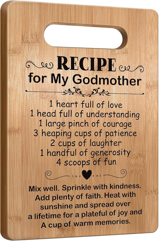 Popular Mothers Day Gifts for Godmother, Godmother Cutting Board, Cute Godmother Gifts from Godchild, Godmom Gift for Mother's Day, Birthday