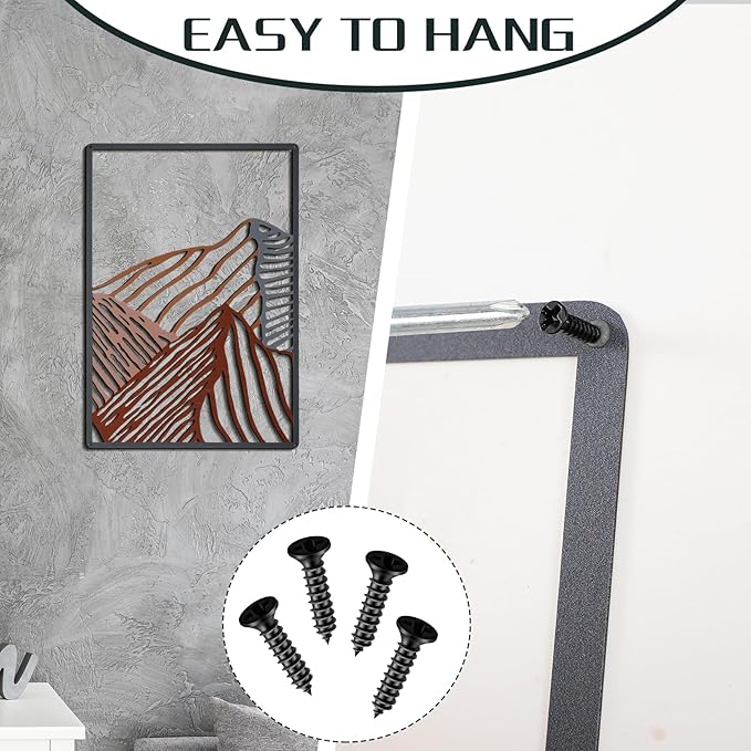 Peryiter 3 Pcs Metal Wall Art Decor Landscape Mountain Wall Hanging Decor for Living Room Abstract Minimalist Modern Mountain Line Pictures Summer Bathroom Office Home Gifts Indoor(Colorful)