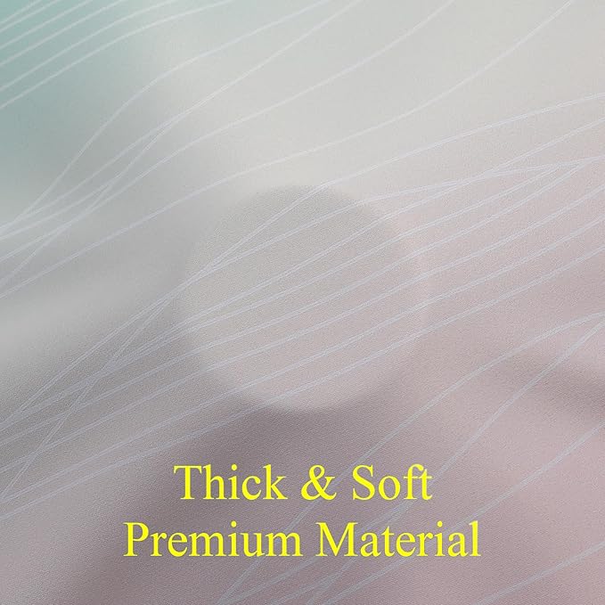 Estelar Textiler Pink and Teal Ombre Blackout Curtains 90 Inches Long 2 Panels Set, Thermal Insulated Drapes for Bedroom, Full Light Blocking Grommet Gradient Curtains for Living Room, 52Wx90L