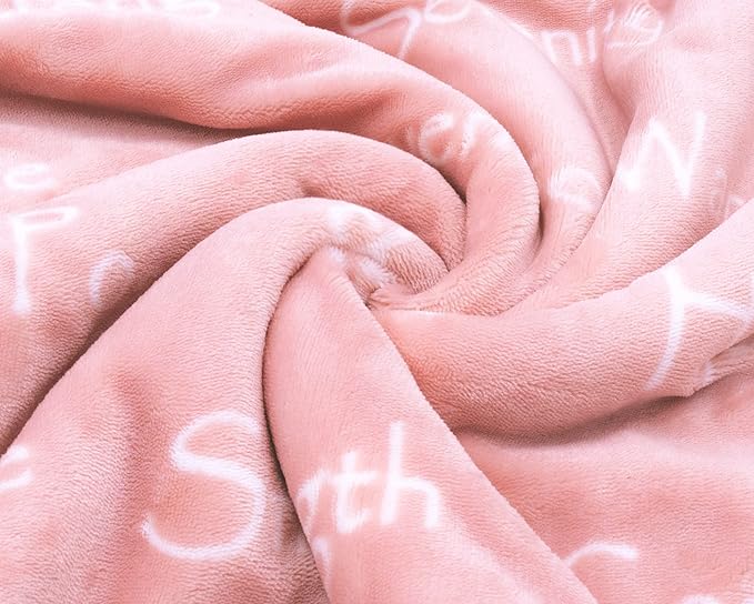 Compassion Blanket - Strength Courage Super Warm Hugs, Get Well Gift Blanket Plush Healing Thoughts Positive Energy Love & Hope, Cancer Support Gift for Women 50 x 65 (Pink, One Size)