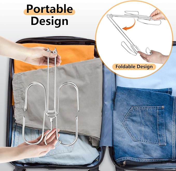 Hat Hangers for Closet, 1 Pack Stainless Steel Hat Organizer, Hat Racks for Baseball Caps, Cap Organizer for Baseball Caps, Silvery