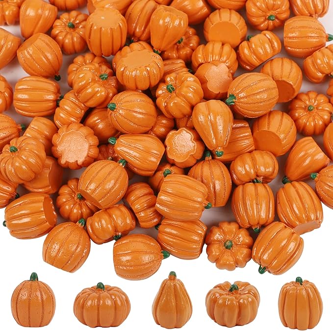 winemana Mini Pumpkins Fall Decorations-80 Pack Thanksgiving Small Pumpkins Fall Vase Bowl Filler, Fall Table Decor for DIY Crafts Home Indoor Halloween Harvest Autumn Decorating (Orange)