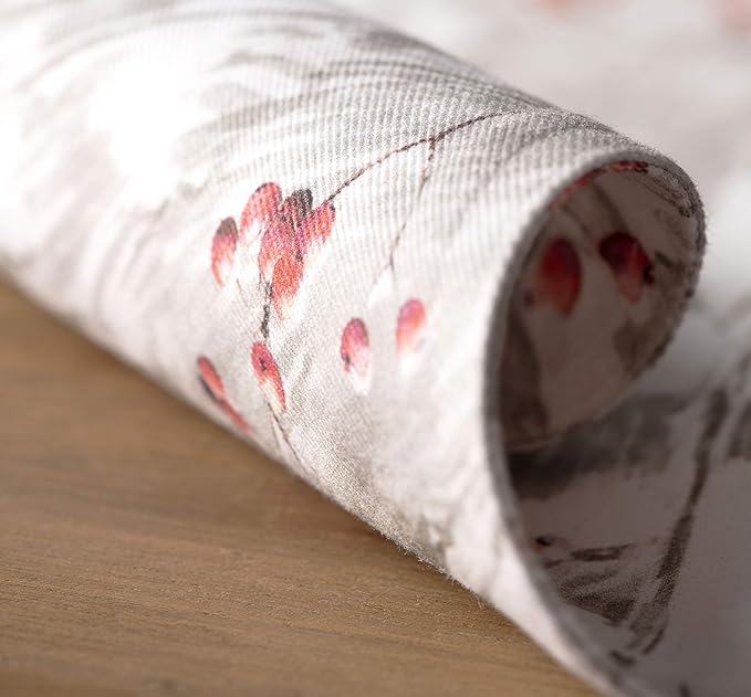 Maison d' Hermine Placemats Set of 4 100% Cotton Washable Cloth Place Mats, Reusable Table Mats for Kitchen Dining Decoration, Party, Wedding, Restaurant (Mountain Life, 13" x 19")