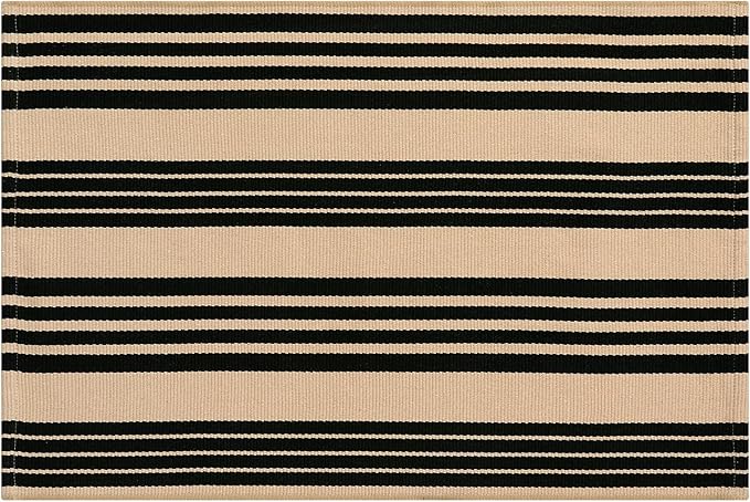 OJIA Fall Front Door Mat Outdoor 24''x35'' Washable Front Door Rug Entry Rug Indoor Outdoor Rugs Halloween Doormat Cotton Woven Striped Small Area Rugs for Porch/Bathroom/Farmhouse/Home Entrance