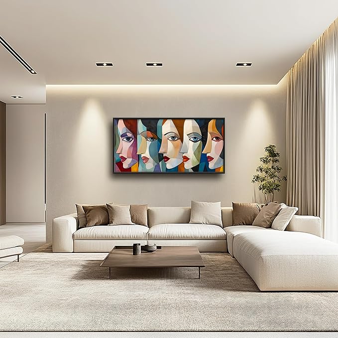 Lovira Abstract Women Face Large Wall Art Canvas Wall Decor Pictures Prints Painting Framed Modern Vertical Artwork for Living Room Bedroom Bathroom Office Woman 30"x60"