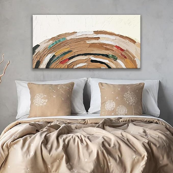 Tsomzxng Abstract Canvas Art Wall Decor Yellow Brown Wall Art Painting Abstract Art Prints Minimalist Decor Artwork Pictures For Bedroom Kitchen Office Bathroom Home Wall Artwork 20"×40"