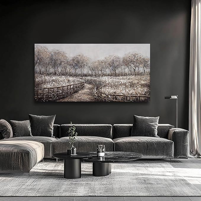 GAIDUOMAI Large Canvas Artwork Tree Pictures Wall Decor Flower Painting Vintage Botanical Wall Prints for Living Room Bedroom Kitchen 29"x58" Home Decor