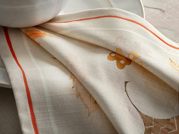 Maison d' Hermine Cloth Napkins Set of 4 100% Cotton Everyday Reusable Square Napkins Cloth Washable, Dinner, Party, Wedding, Restaurant (Colors of Autumn, 20" x 20")