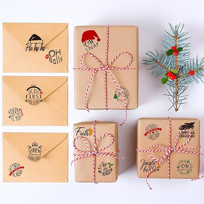 Epakh 45 Pcs Large Christmas Inspirational Vinyl Stickers for Crafts Scrapbooking Christmas Ball Bottle Decals Positive Word Window Stickers Motivational Quote Wall Decal, 45 Color Words(Simple Style)