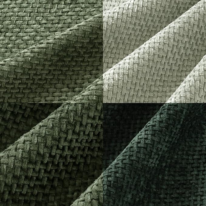 MIULEE Pack of 4 Couch Throw Pillow Covers 16x16 Inch Green Soft Decorative Chenille Pillow Covers Farmhouse Accent Cushion Covers for Boho Home Decor Spring Sofa Bedroom Living Room