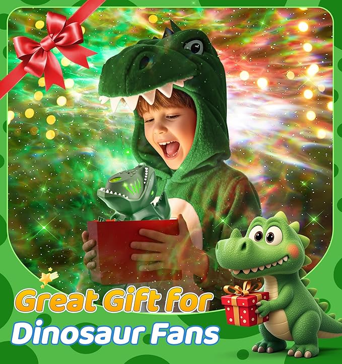 Dinosaur Galaxy Projector for Bedroom,144 Lighting Modes Star Projector for Kids Galaxy Lights for Bedroom, 22 White Noise+5.3 HiFi Bluetooth+Remote Speaker Stars for Ceiling