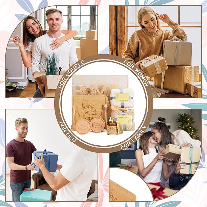 House Warming Gifts New Home,Housewarming Gift,New Home Gifts Ideas,Realtors Closing Gifts for Home Buyers,Home Sweet Home Bamboo Serving Board for Couple Women Men