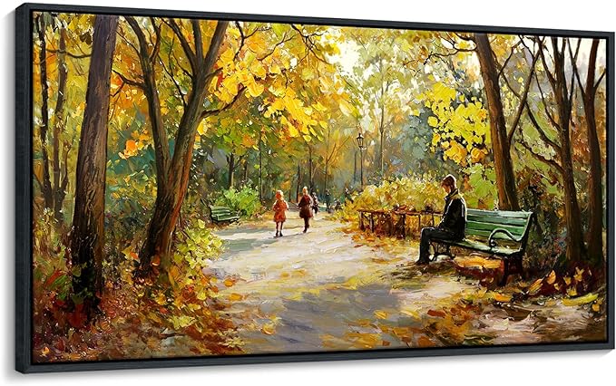 Large Canvas Wood Framed Wall Art Living Room Wall Decor for Bedroom Forest Landscape Painting Wall Pictures Artwork Picture Office Farmhouse Home Decorations 24x48 IN