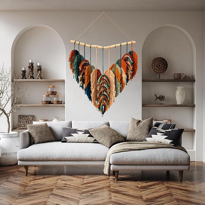 Boho Wall Decor - Large Macrame Wall Hanging - Boho Bedroom Decor - Tapestry for Bedroom - 31x39 inches