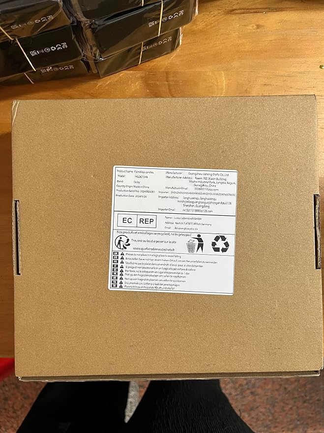 Da by Flameless Candle Light, Battery Candle with recessed String Lights, 5 flameless Candles with 11-Key Remote Control, 24-Hour Timer Function, Champagne Color