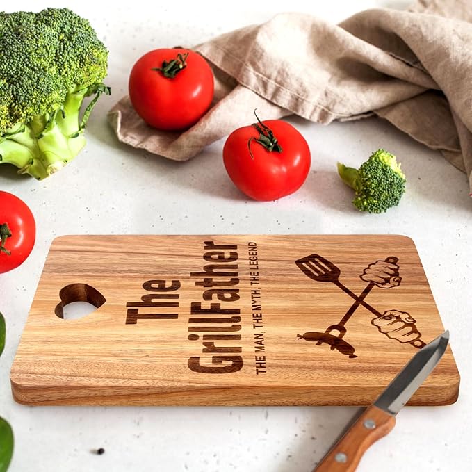 Gifts for Dad from Daughter Son Wooden Cheese Charcuterie Boards Unique Fathers Day Birthday Gifts Cool Christmas Kitchen Decor Presents for Dad Thanksgiving Xmas Gift for Father Cutting Board