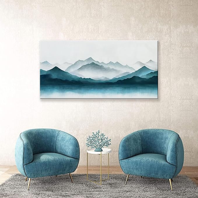 Abstract Wall Art Dark Wall Art Painting Canvas Art Wall Decor Prints Minimalist Abstract Wall Decor For Living Room Bedroom Kitchen Office Artwork 24" × 48" Ready To Hang