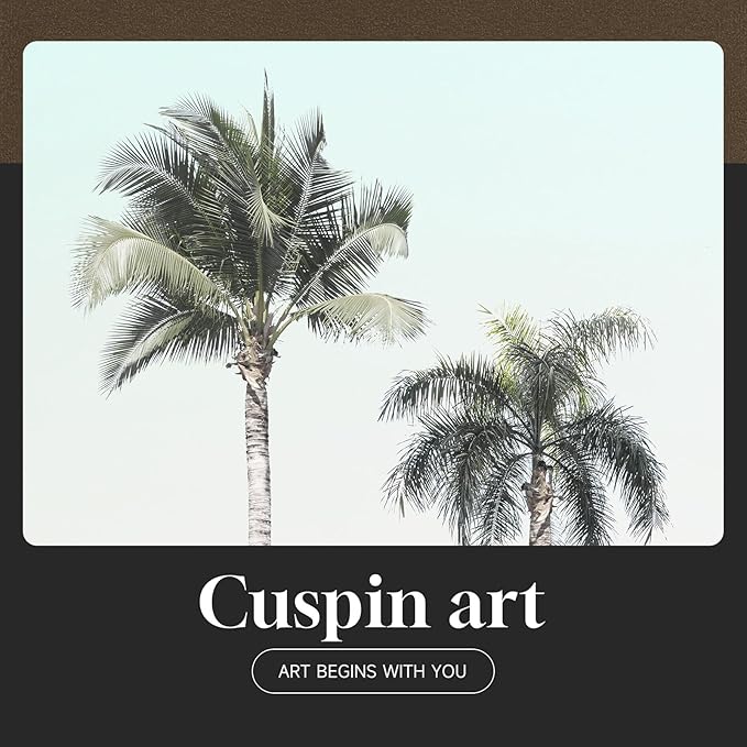 Framed Pink and Mint Green Coastal Wall Art for Living Room, 6 Piece Palm Tree Surfboard Beach Pictures Prints for Bedroom, Tropical Nautical Ocean Beachy Artwork for Hallway Walls Decor, 11x14 Inch