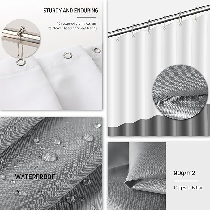 IMAVO Bathroom Accessories Set,Grey Bathroom Set,22 Pieces Bathroom Accessory Set with Shower Curtain,Qtip Holders,Toilet Brush,Trash Can for Bathroom Décor and Home Gifts