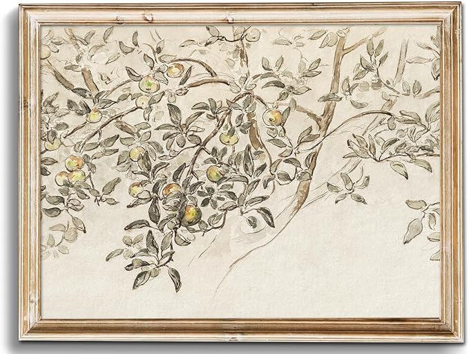 uniro Neutral Vintage Wall Art, Farmhouse Wall Decor Tree Sketch Wall Painting Canvas Prints Country Botanical Oil Painting, Neutral Botanical Wall Decor, Vintage Art Pictures for Bedroom Bathroom Kitchen Decor( 8" x 10"-UNFRAMED)