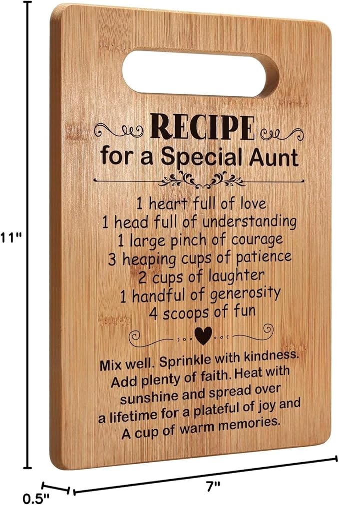 Popular Birthday Gifts for Aunt, Cutting Board Gift for Auntie, Cute Aunt Gifts from Niece Nephew, Mother's Day Gifts for Auntie