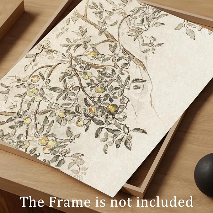 uniro Neutral Vintage Wall Art, Farmhouse Wall Decor Tree Sketch Wall Painting Canvas Prints Country Botanical Oil Painting, Neutral Botanical Wall Decor, Vintage Art Pictures for Bedroom Bathroom Kitchen Decor( 8" x 10"-UNFRAMED)