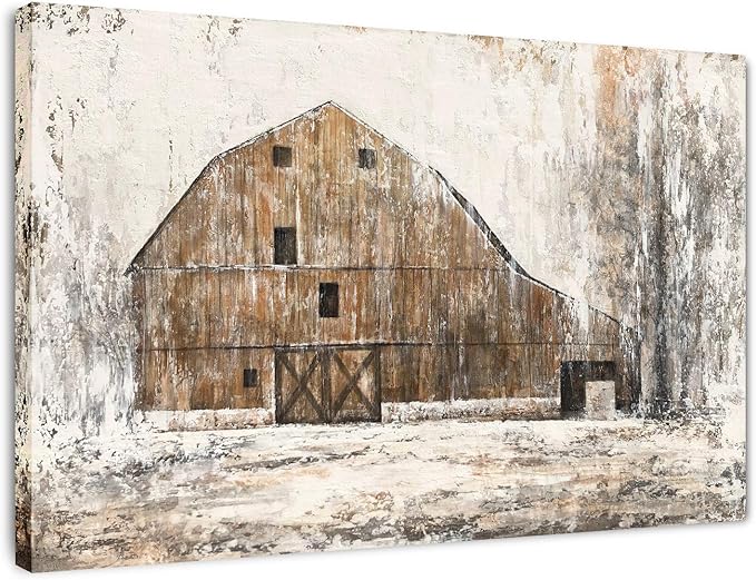 Yihui Arts Farmhouse Rustic Wall Decor Canvas Wall Art Painting Pictures for Dinning Room