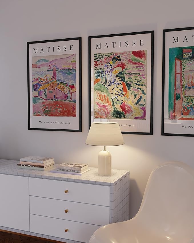 HAUS AND HUES 24"x36" Black Oak Wood Frames Set of 3-24"x36" Picture Frames for Wall, 24"x36" Black Picture Frame, Poster Frame 24"x36" Frames for Wall, 24"x36" Poster Frame Black, Frames 24"x36"