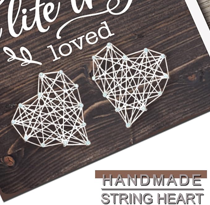 Yudarte Couples Bedroom Living Room Decor - Marriage Gifts for Couple - String Art Picture Frame 5x7 Inches Photo - And So Together They Built a Life They Loved