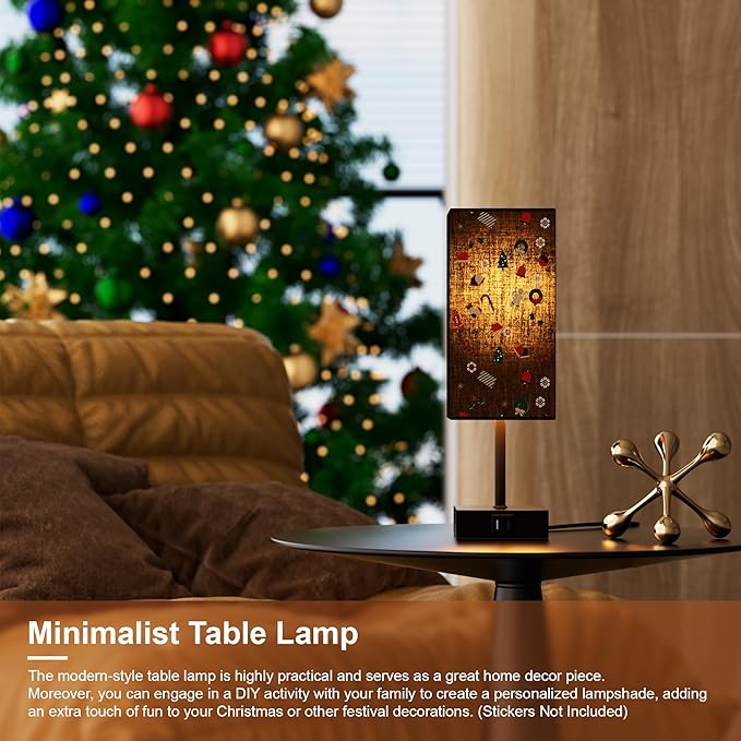 Sailstar Bedside Table Lamps Set of 2, Touch Bedroom Lamp with USB C+A Charging Ports, 3 Way Dimmable Lamps for Night Stands, Small Table Lamp for Bedroom Decor, LED Bulbs Included, Upgraded Black