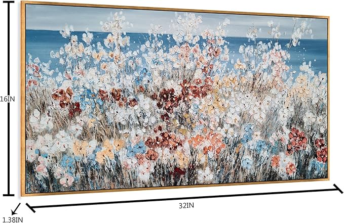 Yihui Arts Framed Flower Canvas Wall Art Enhance Home Decor