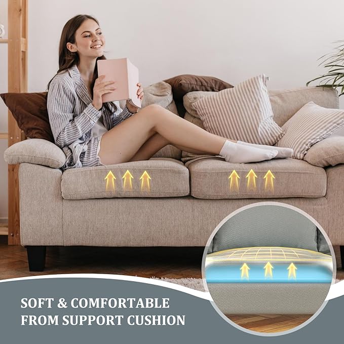 Couch Cushion Support to Fix Sagging Sofas - 20''x20'' Under Cushion Supports for Saggy Seat High Density Curved 40D Foam, Blue 2 Pack