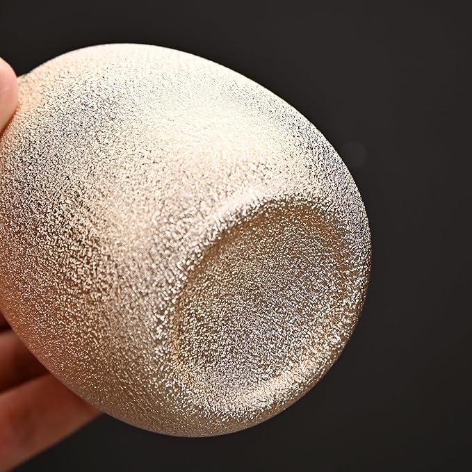 Set of 9 Ceramic Bud Vases for Pampas Grass Flowers, Small Vases in Bulk for Centerpieces Boho Vases for Wedding Decorations Neutral Living Room and Bedroom Decor DIY Gift (Gold)