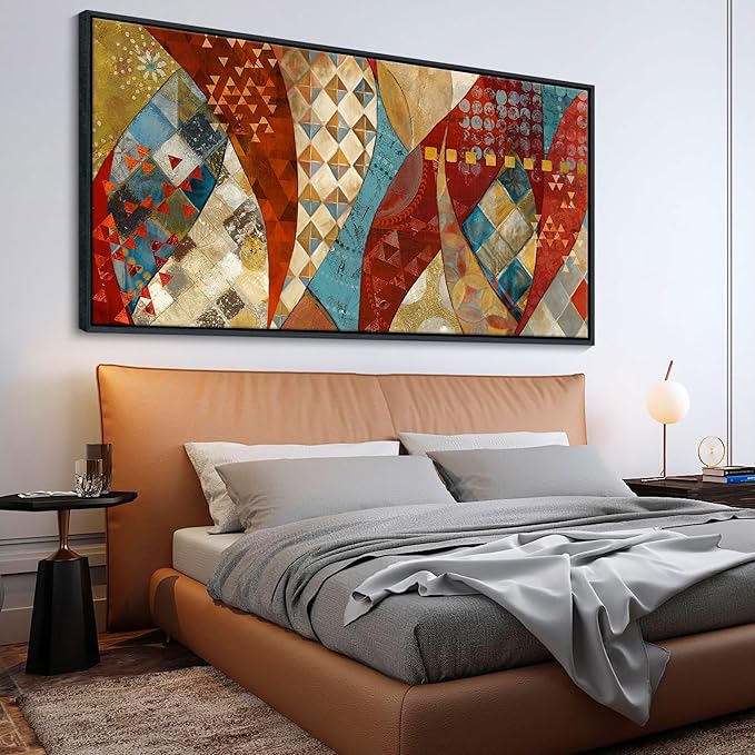 YDYSUNE Extra Large Wall Art Vintage Red and Orange Picture Painting Artwork Abstract for Living Room Bedroom Dinning Room Home Office Wall Decor 20X40IN