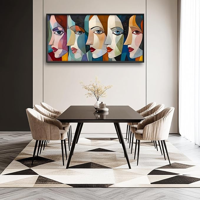 Lovira Abstract Women Face Large Wall Art Canvas Wall Decor Pictures Prints Painting Framed Modern Vertical Artwork for Living Room Bedroom Bathroom Office Woman 30"x60"