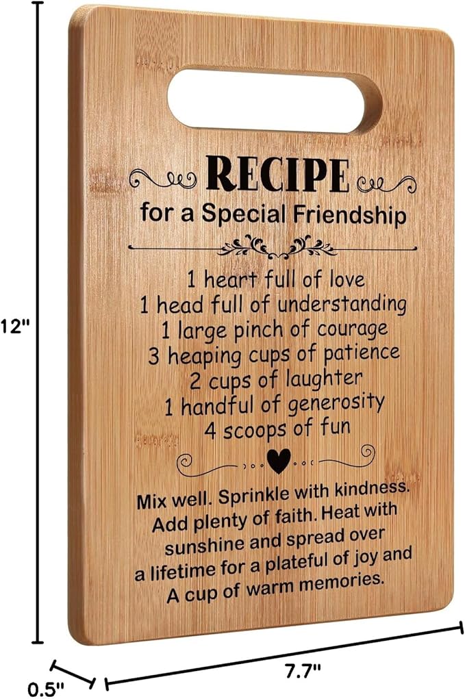 Friendship Gifts for Women Friends Birthday, Bff Gifts, Bestie Gifts for Women, Best Friend Cutting Board Gifts, Inspirational Gifts for Female Friends