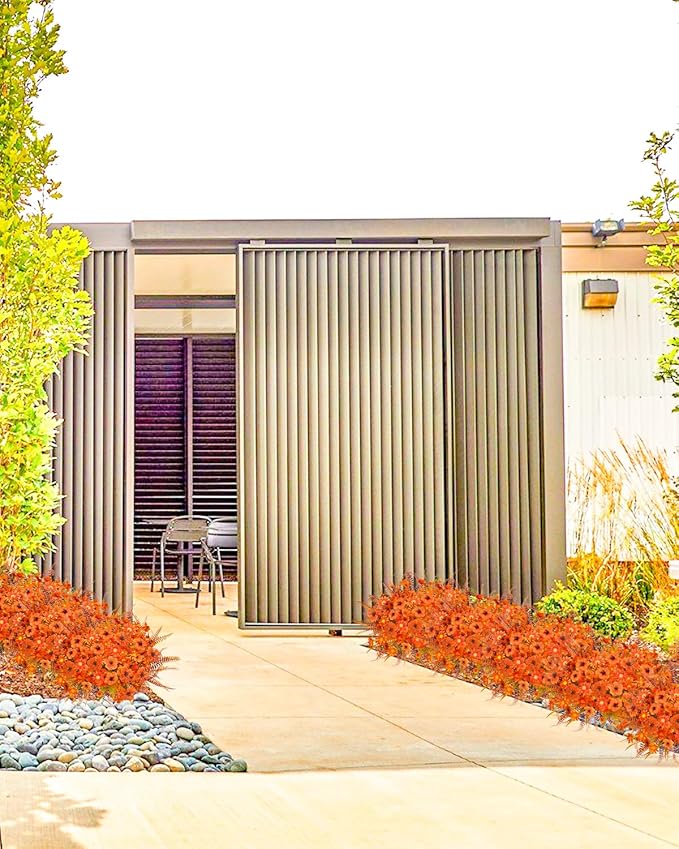 40 Pcs Fake Fall Flowers Artificial Fall Plants Outdoor Faux Fall Flower Decorations for Home Kitchen Bathroom Porch Patio Classroom Office Window Box Thanksgiving Harvest