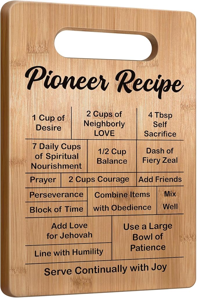 JW Pioneer Gifts 2025, Jehovah Witness Gifts Idea, JW Gifts for JW Jehovah's Witnesses JW Pioneer Convention Kids Women Men, Pioneer Recipe Cutting Board