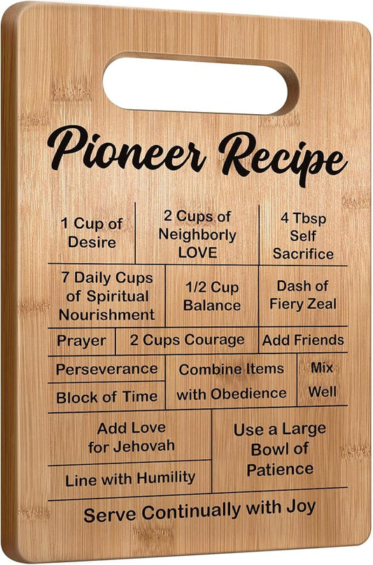 JW Pioneer Gifts 2025, Jehovah Witness Gifts Idea, JW Gifts for JW Jehovah's Witnesses JW Pioneer Convention Kids Women Men, Pioneer Recipe Cutting Board