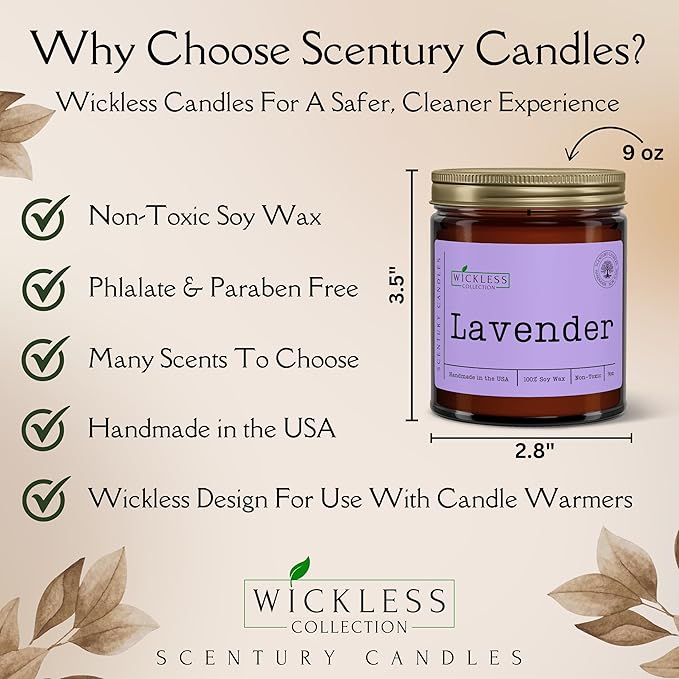Wickless Candles for Candle Warmer Lamp, Many Scents to Choose, 100% Non-Toxic Soy Wax, Scented Candle Melts for Warming Plate, Handmade in The USA (Apple Maple Bourbon)